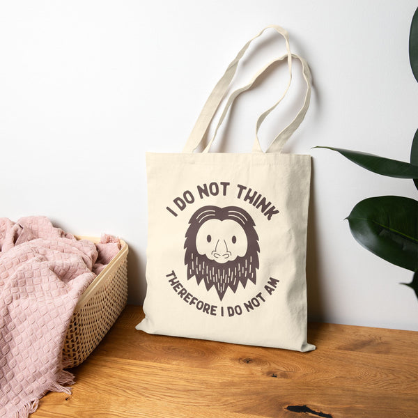 I Do Not Think Sasquatch Cotton Canvas Tote Bag