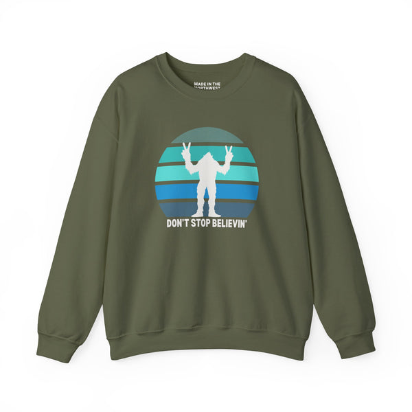 Don't Stop Believin' Bigfoot Heavy Blend Classic Sweatshirt