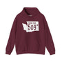 Maroon hoodie with "From the 509" in bold text and a silhouette of Washington state highlighting Spokane area code.