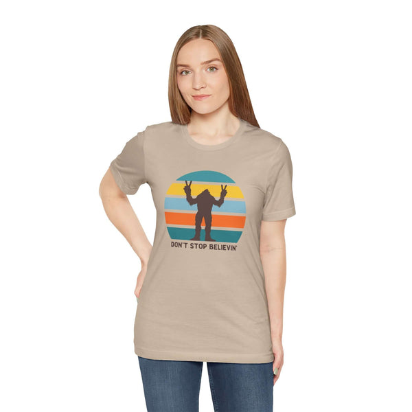Don't Stop Believin' Bigfoot Premium Soft Tee