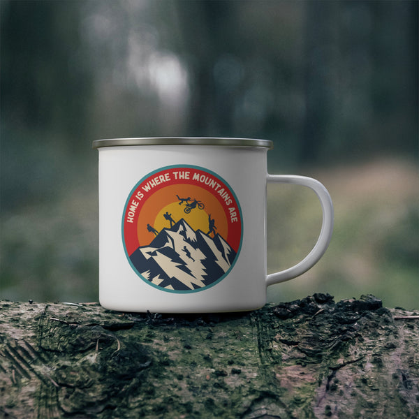 Home is Where the Mountains Are Camping Mug