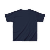 Back of Bear's Big Northwest Adventure kids' tee in navy color, perfect for young outdoor explorers.