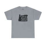 From the 503 Oregon State Athletic Tee, featuring Oregon shape and Portland star, perfect for local enthusiasts.