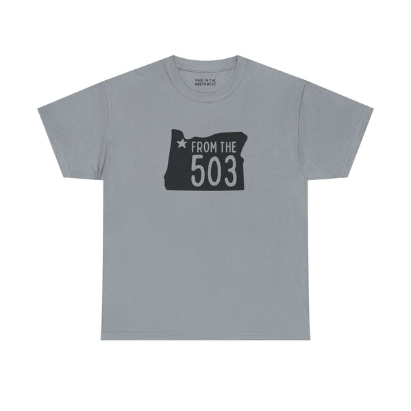 From the 503 Oregon State Athletic Tee, featuring Oregon shape and Portland star, perfect for local enthusiasts.