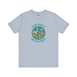 Light blue unisex tee with 