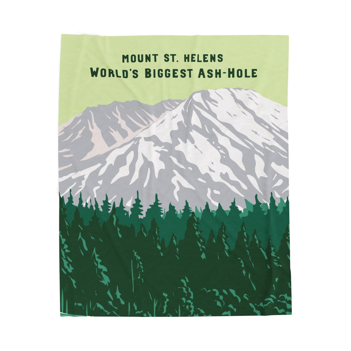 World's Biggest Ash-Hole Mount St. Helens Lightweight Cozy Blanket