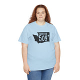 Light blue From the 509 Washington State Athletic Tee showcasing Spokane pride, perfect for outdoor lovers and Zags fans.
