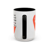You Are So Much Stronger Than You Think Mug with illustrated arm and motivational message on a white ceramic design.