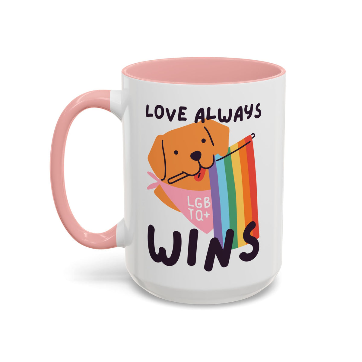 Love Always Wins LGBTQ+ Ceramic Coffee Mug