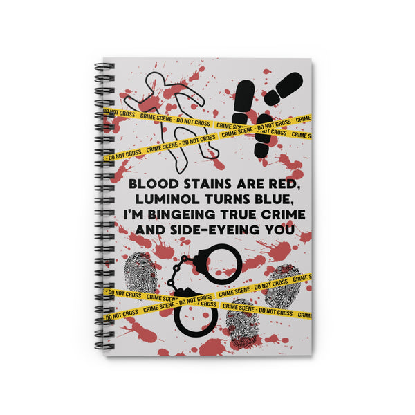 My Ode to True Crime Spiral Notebook
