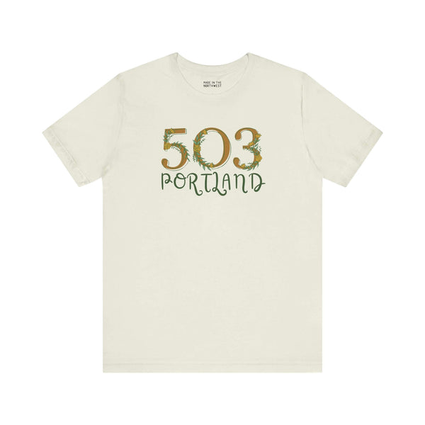 503 Floral Area Code Premium Soft Tee