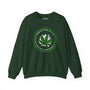 Homegrown Vibes sweatshirt featuring marijuana leaf and smoke, celebrating PNW culture and lifestyle.