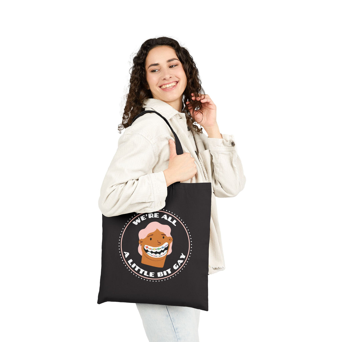 We're All a Little Bit Gay Pride Cotton Canvas Tote Bag