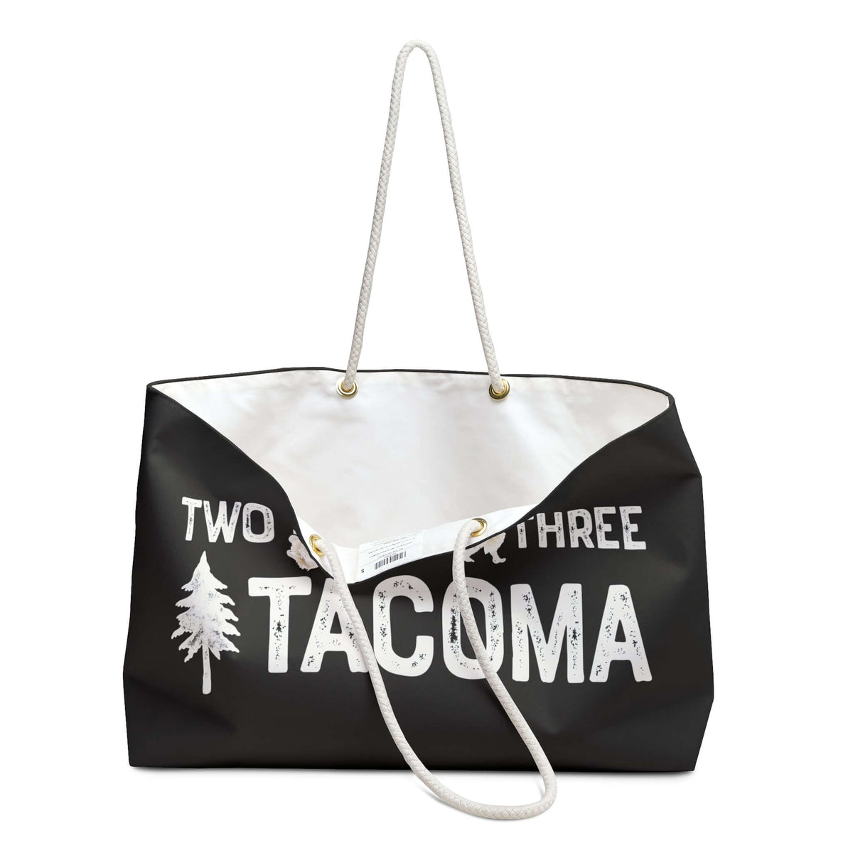Two Five Three Roots Tacoma Weekender Bag featuring a stylish design for PNW getaways, perfect for Tacoma pride.