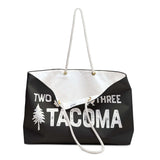 Two Five Three Roots Tacoma Weekender Bag featuring a stylish design for PNW getaways, perfect for Tacoma pride.