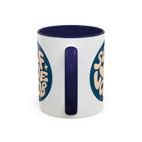 Self-Love Club Coffee Mug with glossy finish and contrasting colored handle and interior.