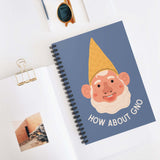 How About Gno spiral notebook featuring a cheerful gnome design, perfect for journaling and polite decline notes.