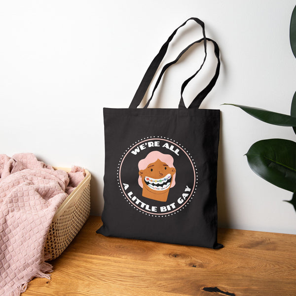 We're All a Little Bit Gay Pride Cotton Canvas Tote Bag