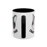 Crazy Cat Dad Mug featuring playful tabby illustrations and bold text for proud cat owners