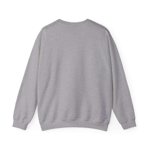 Back view of a gray NW Is My Gnome sweatshirt showcasing a cozy and stylish design for gnome lovers.