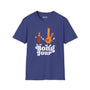 Bong Jour Softstyle T-Shirt featuring playful bong and lighter design, perfect for cannabis lovers and good vibes.