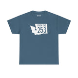 From the 253 Washington State Athletic Tee featuring a star on Tacoma and state outline design.