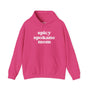 Spicy Spokane Mom cozy pink hoodie designed for active moms embracing their fun side.