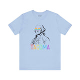 Light blue tee with rainbow 