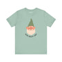 Light green tee featuring a playful gnome design with the text 'How About Gno' for a fun expression.