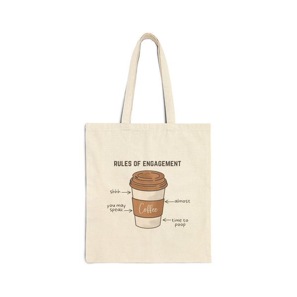 Rules of Engagement: Coffee Edition Cotton Canvas Tote Bag