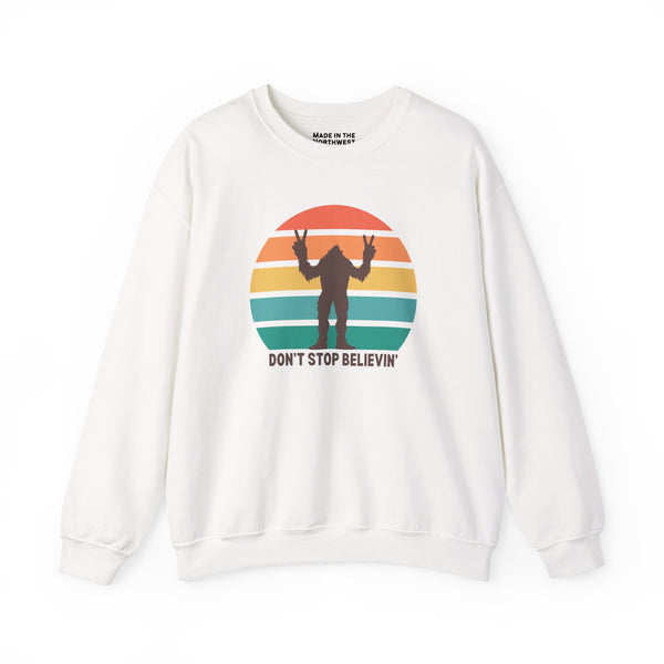Don't Stop Believin' Bigfoot Heavy Blend Classic Sweatshirt