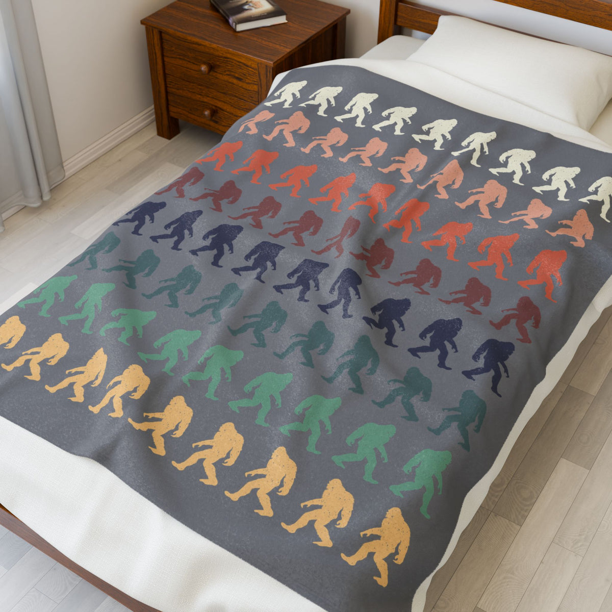 Pride of the Bigfoots Vintage Style Lightweight Cozy Blanket