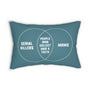 Serial Killers and Moms Venn Diagram Dark Humor Lumbar Accent Pillow