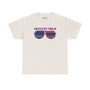 Vantucky Proud athletic tee featuring sunglasses with an American flag design for a summer vibe.