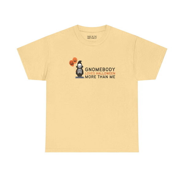 Gnomebody Loves Halloween More Than Me Athletic Tee