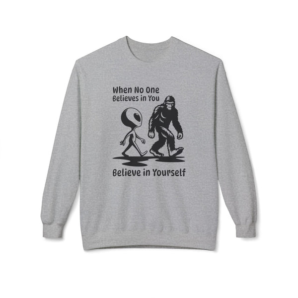 Believe in Yourself Bigfoot Alien Softstyle Midweight Sweatshirt