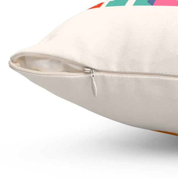 Bold and Bright Tacoma Trio Colorful Square Accent Pillow
