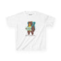 Bear's Big Northwest Adventure kids' tee featuring a bear with a backpack and map, perfect for young outdoor explorers.