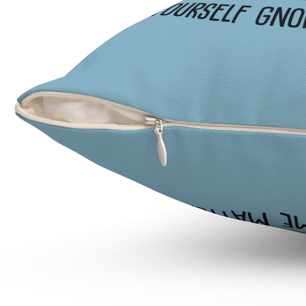 Be Yourself Gnome Matter What Whimsical Square Accent Pillow