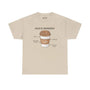 Coffee Edition Athletic Tee with cup design, illustrating humorous morning coffee rules, perfect for coffee lovers in the PNW.