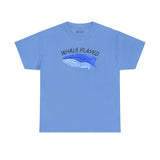 Whale Played Tee in light blue featuring a playful whale illustration and humorous text.