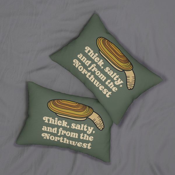 Thick & Salty Northwest Geoduck Clam Lumbar Accent Pillow