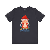 Black tee featuring an adorable female gnome with text 