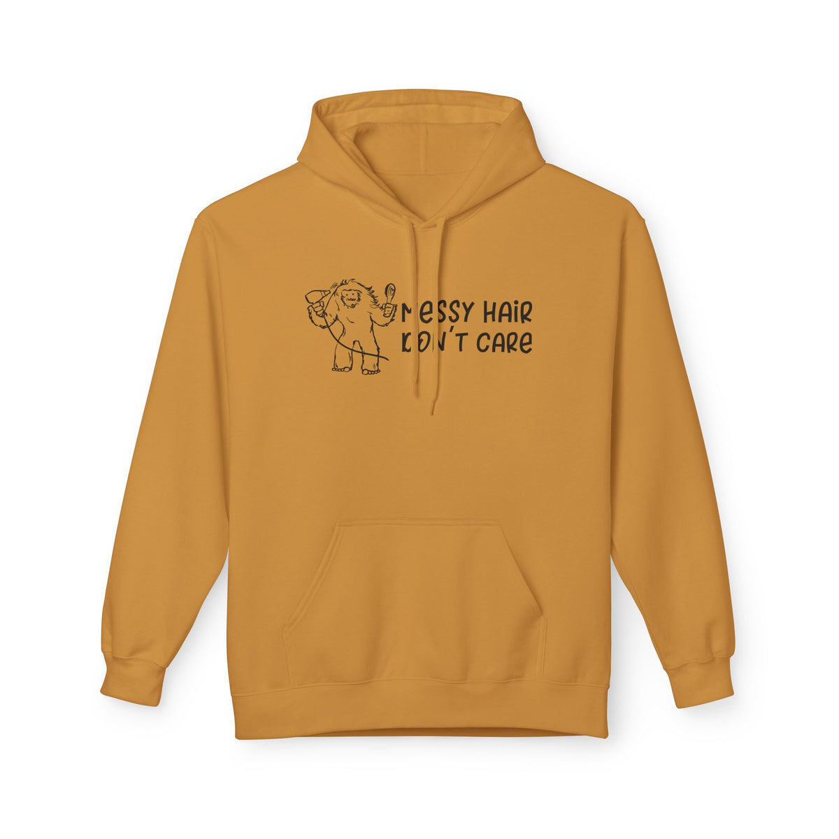 Messy Hair Don't Care Bigfoot Premium Midweight Hoodie