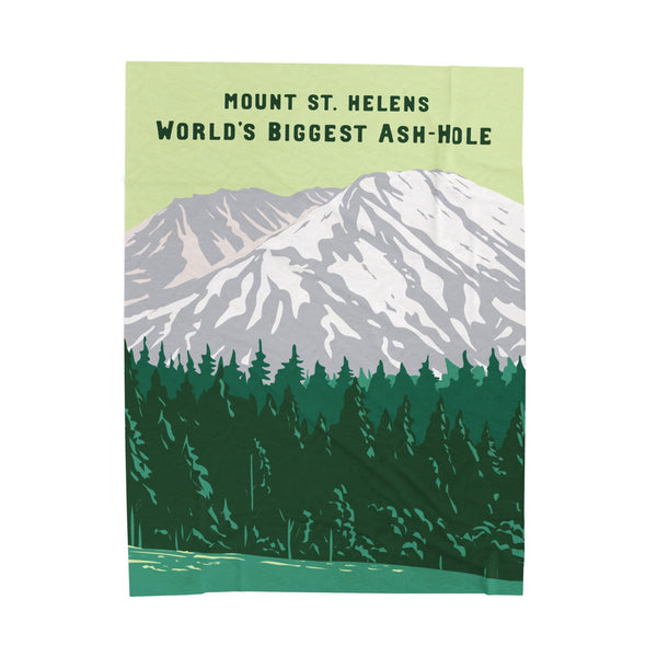 World's Biggest Ash-Hole Mount St. Helens Lightweight Cozy Blanket