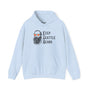 Light blue hoodie featuring 'Keep Seattle Beard' and a bearded man in sunglasses for a cool, casual look.
