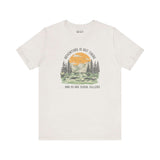 Adventure Is Out There And So Are Serial Killers premium soft tee for outdoor enthusiasts and true crime fans.