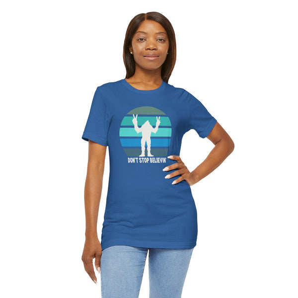 Don't Stop Believin' Bigfoot Premium Soft Tee