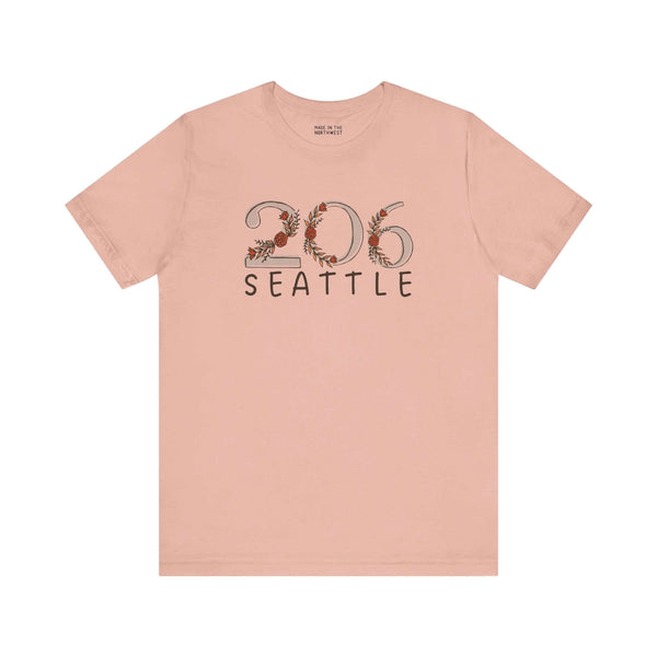 206 Floral Area Code Premium Soft Tee