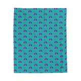 Rain & Runways Umbrella Pattern PNW Lightweight Cozy Blanket featuring colorful umbrella design.